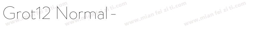 Grot12 Normal字体转换